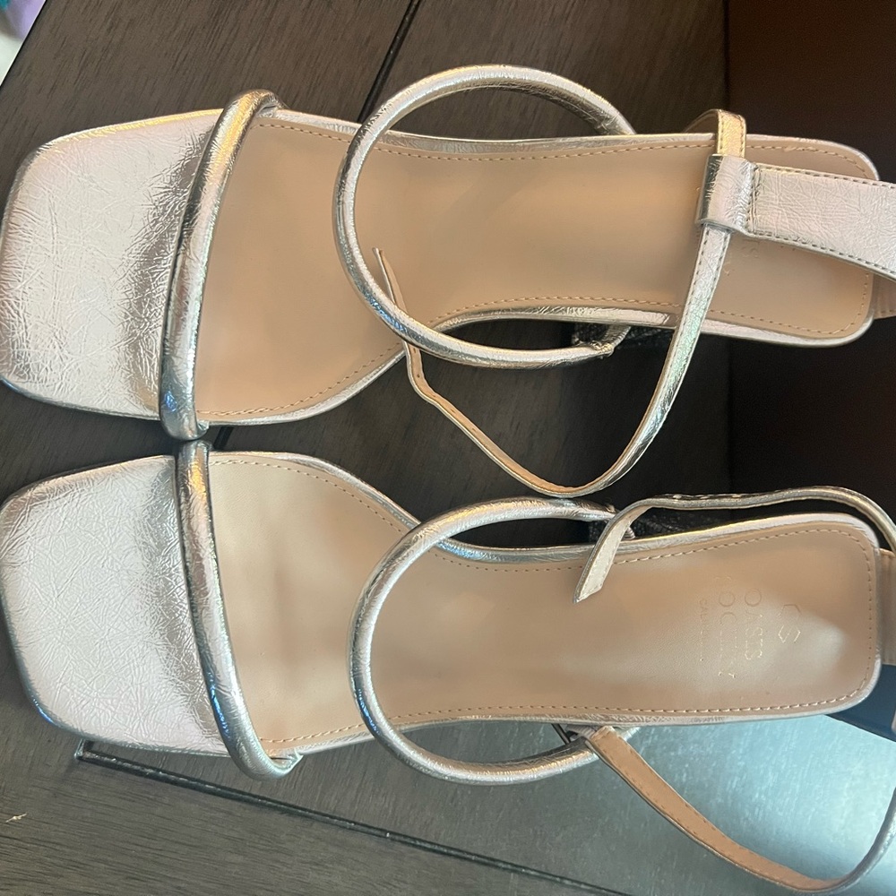 Elegant Silver Women's Heels